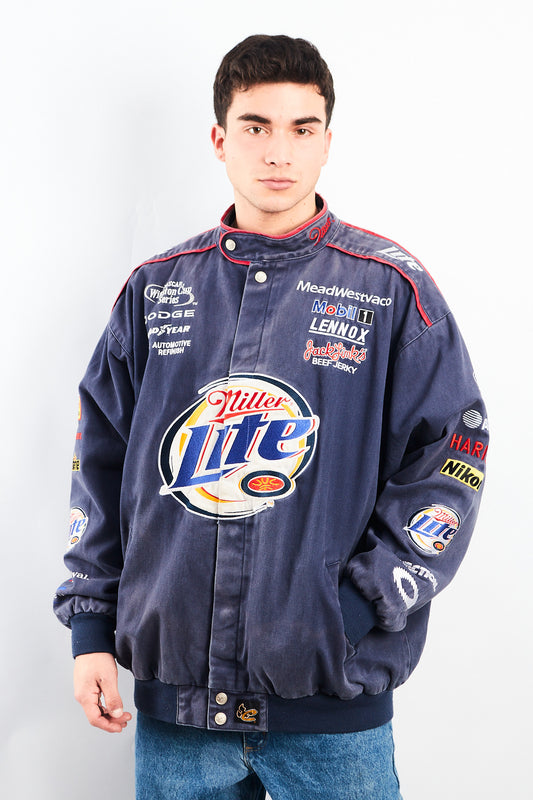 2002 Vintage Chase Dodge x Miller Lite Nascar Racing Jacket (L/XL)