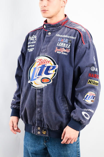 2002 Vintage Chase Dodge x Miller Lite Nascar Racing Jacket (L/XL)