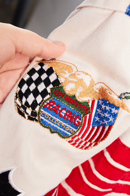 1990 Vintage Jeff Hamilton Ford x Mobil Pegasus Racing Jacket (M)