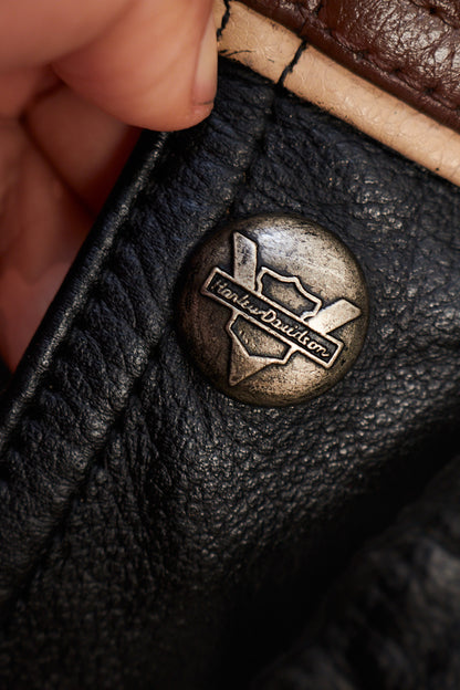 1990 Vintage Harley Davidson Big Logo Leather Jacket (L)
