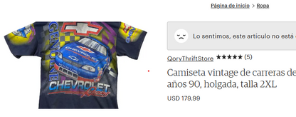 1990 Vintage Nascar Chevrolet Montecarlo AOP Tee (M)