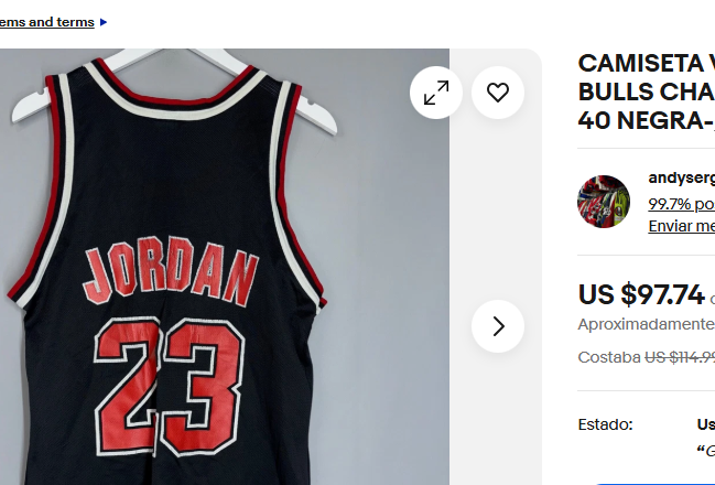 1990 Vintage Champion x NBA Chicago Bulls #23 Jordan Jersey (M)