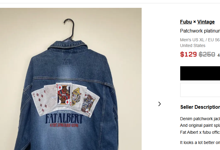 1990 Vintage Fubu Platinum x Fat Albert Junkyard Gang Jacket (S)