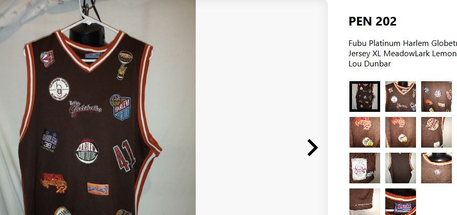 2000 Vintage Platinum Fubu x Harlem Globerotters Jersey (S/M)