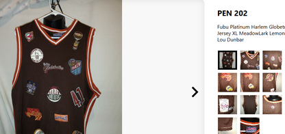 2000 Vintage Platinum Fubu x Harlem Globerotters Jersey (S/M)