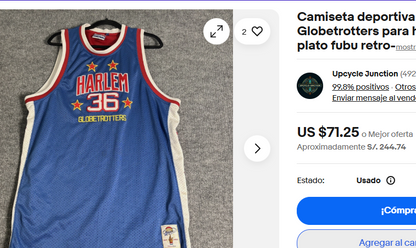 2002 Vintage Platinum Fubu x Harlem Globetrotters Jersey (L/XL)