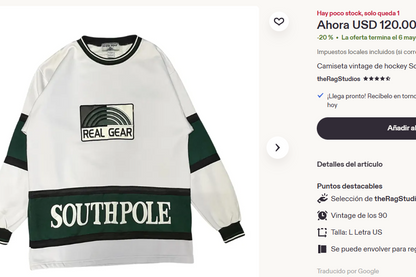2000 Vintage Southpole Realgear Hockey Crewneck (L/XL)