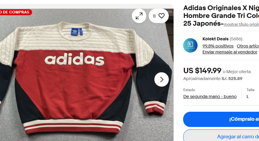 2014s Adidas x NIGO Big Logo "Sample" Crewneck (S/M)
