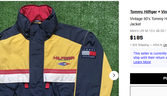 1990 Vintage Tommy Sailing Gear Colorblock Jacket (M/L)