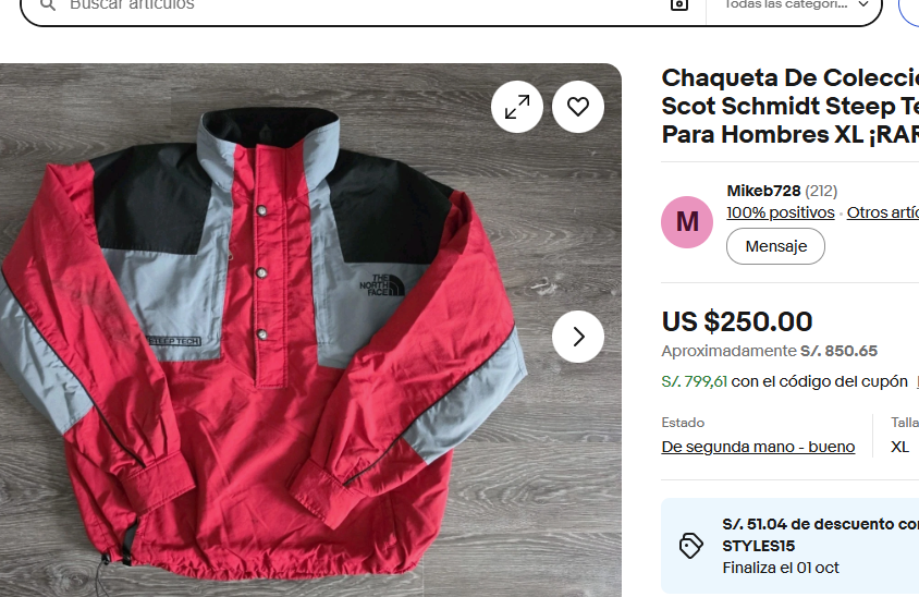 1990 Vintage The North Face Steep Tech  Jacket (L/XL)