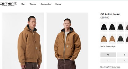 2000 Carhartt WIP Hamilton Brown OG Active Jacket (L)