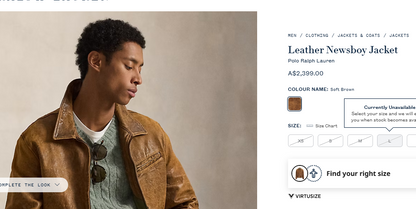 2000 Vintage Polo Ralph Lauren Distressed Leather Harrington (L/XL)