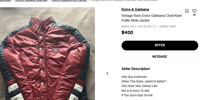 2000 Vintage Dolce & Gabbana Impermeable Puffer Moto Jacket (S/M)