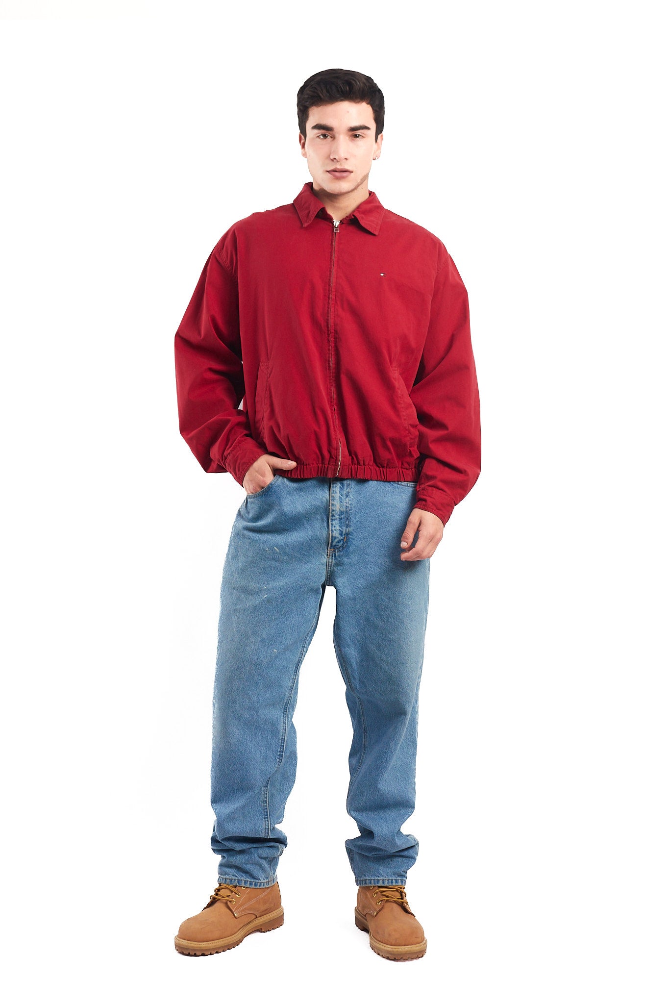 2000 Tommy Hilfiger Crimson Red Harrington Jacket (M/L)