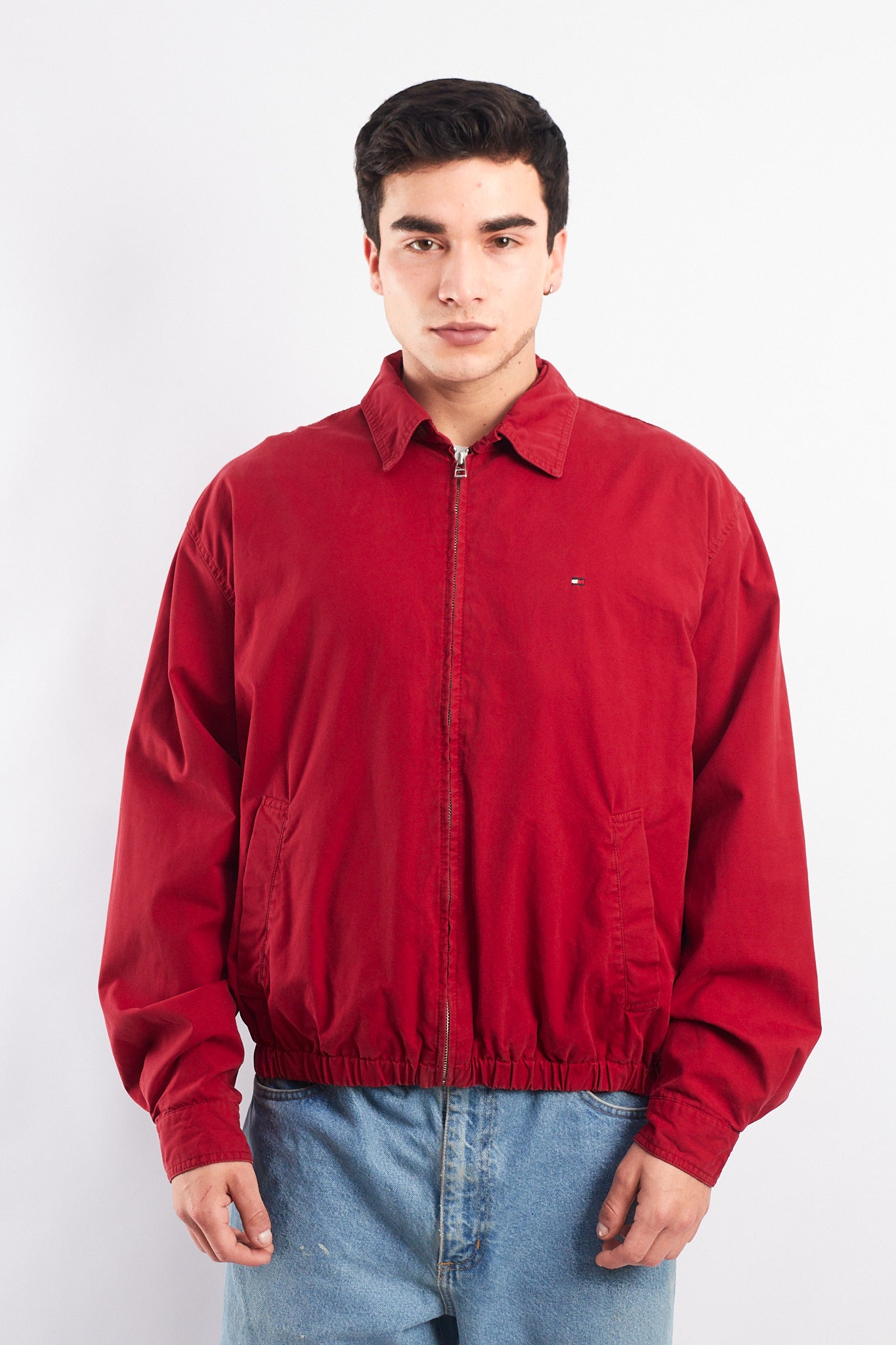 2000 Tommy Hilfiger Crimson Red Harrington Jacket (M/L)