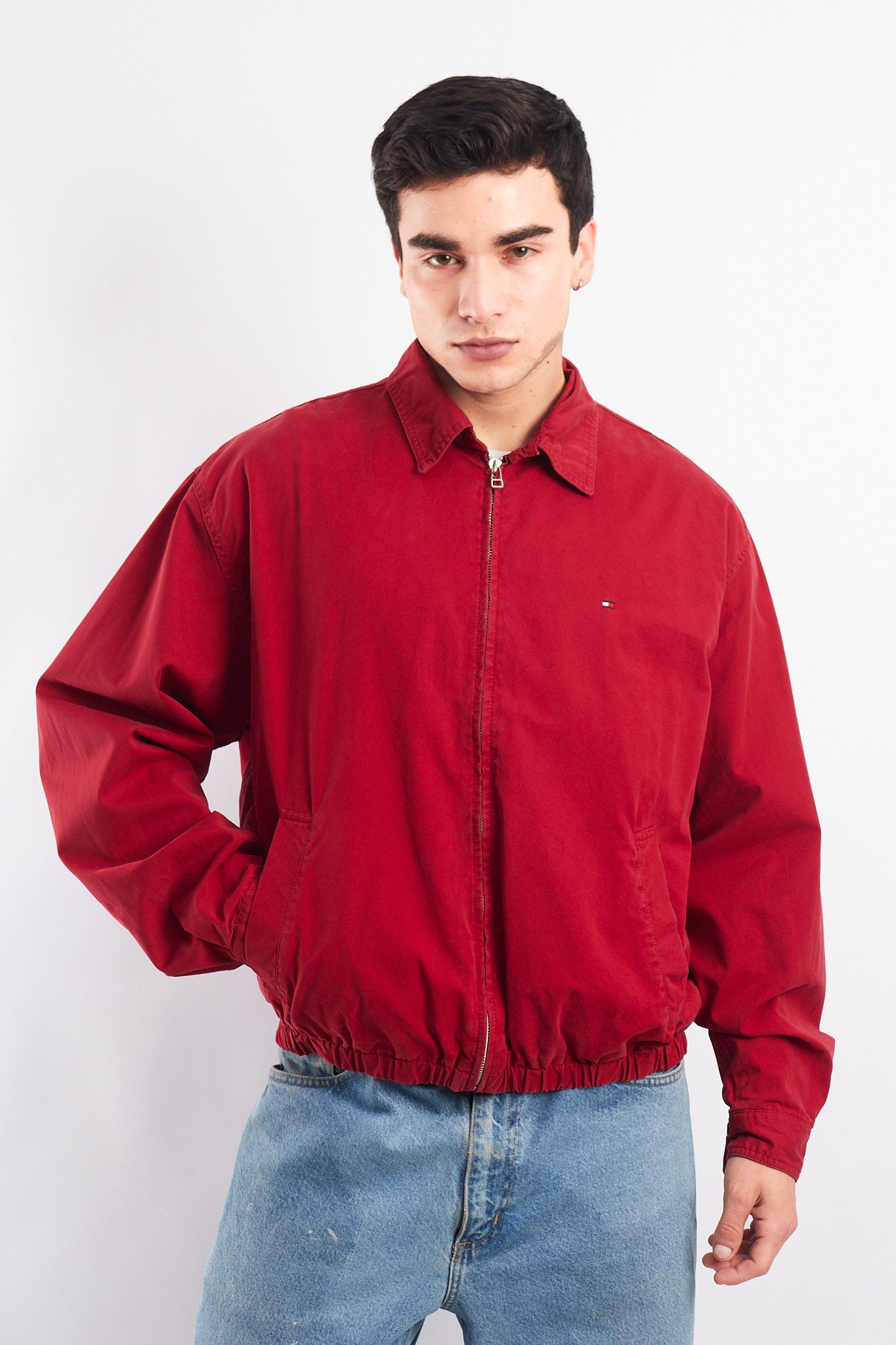 2000 Tommy Hilfiger Crimson Red Harrington Jacket (M/L)