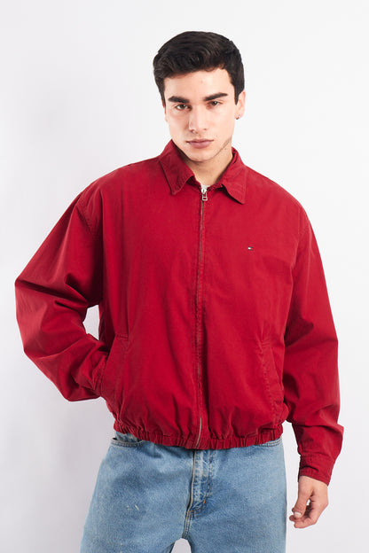 2000 Tommy Hilfiger Crimson Red Harrington Jacket (M/L)