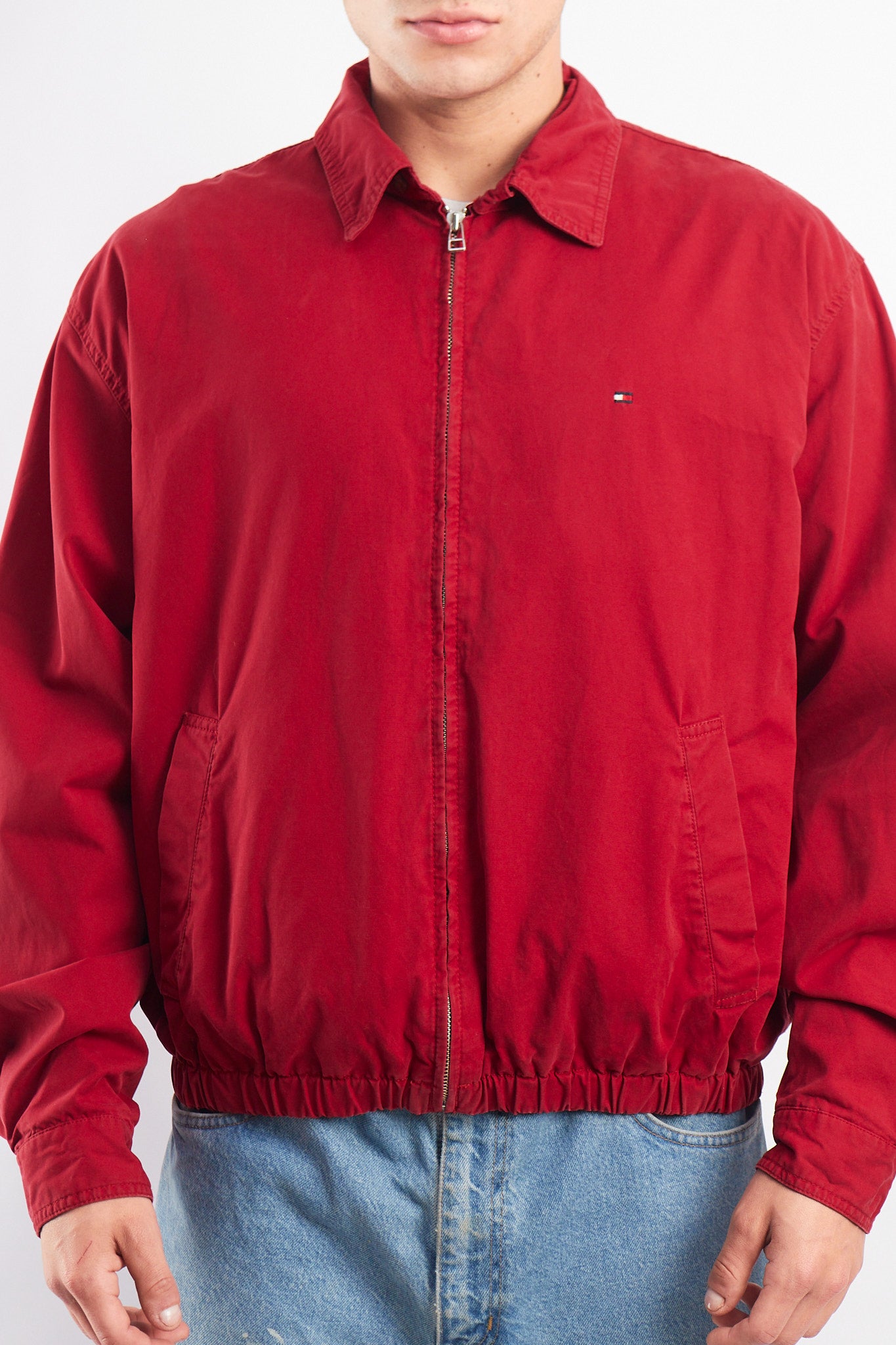 2000 Tommy Hilfiger Crimson Red Harrington Jacket (M/L)