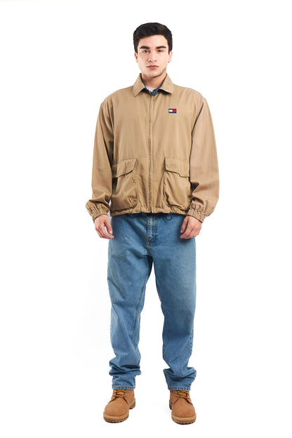 1999 Vintage Tommy Hilfiger Camel Aviator Jacket (M/L)