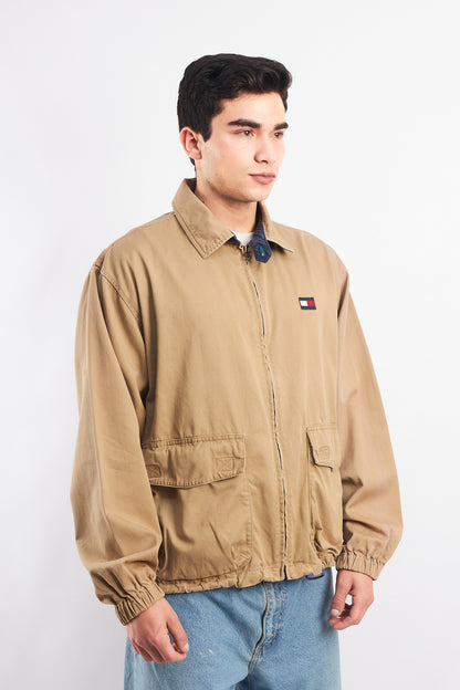 1999 Vintage Tommy Hilfiger Camel Aviator Jacket (M/L)