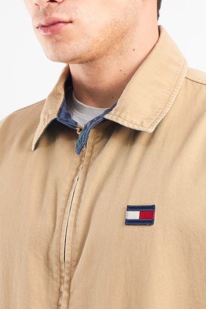 1999 Vintage Tommy Hilfiger Camel Aviator Jacket (M/L)