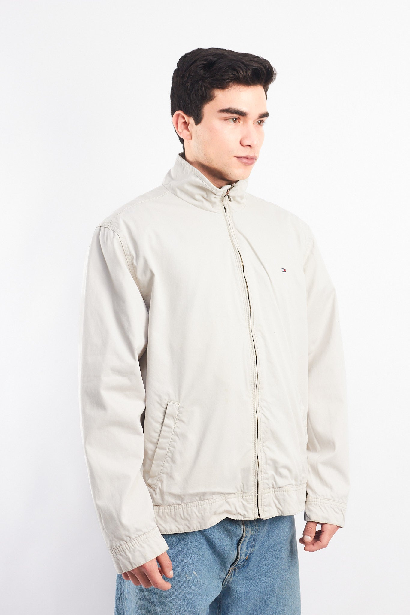 2000 Tommy Hilfiger Beige Harrington Jacket (L)