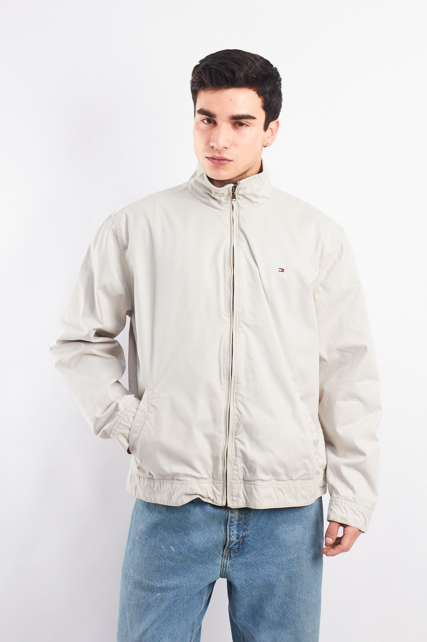 2000 Tommy Hilfiger Beige Harrington Jacket (L)