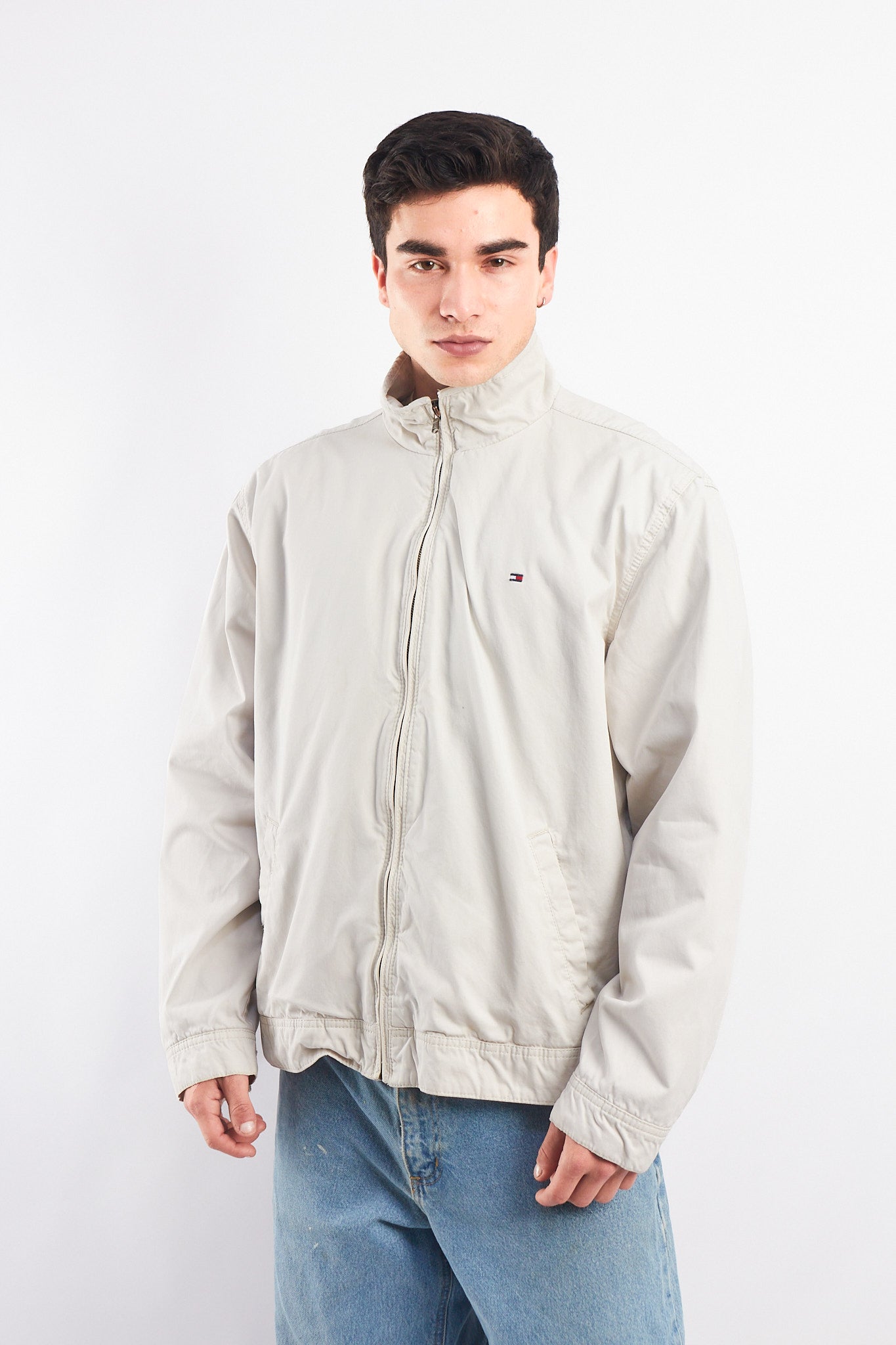 2000 Tommy Hilfiger Beige Harrington Jacket (L)
