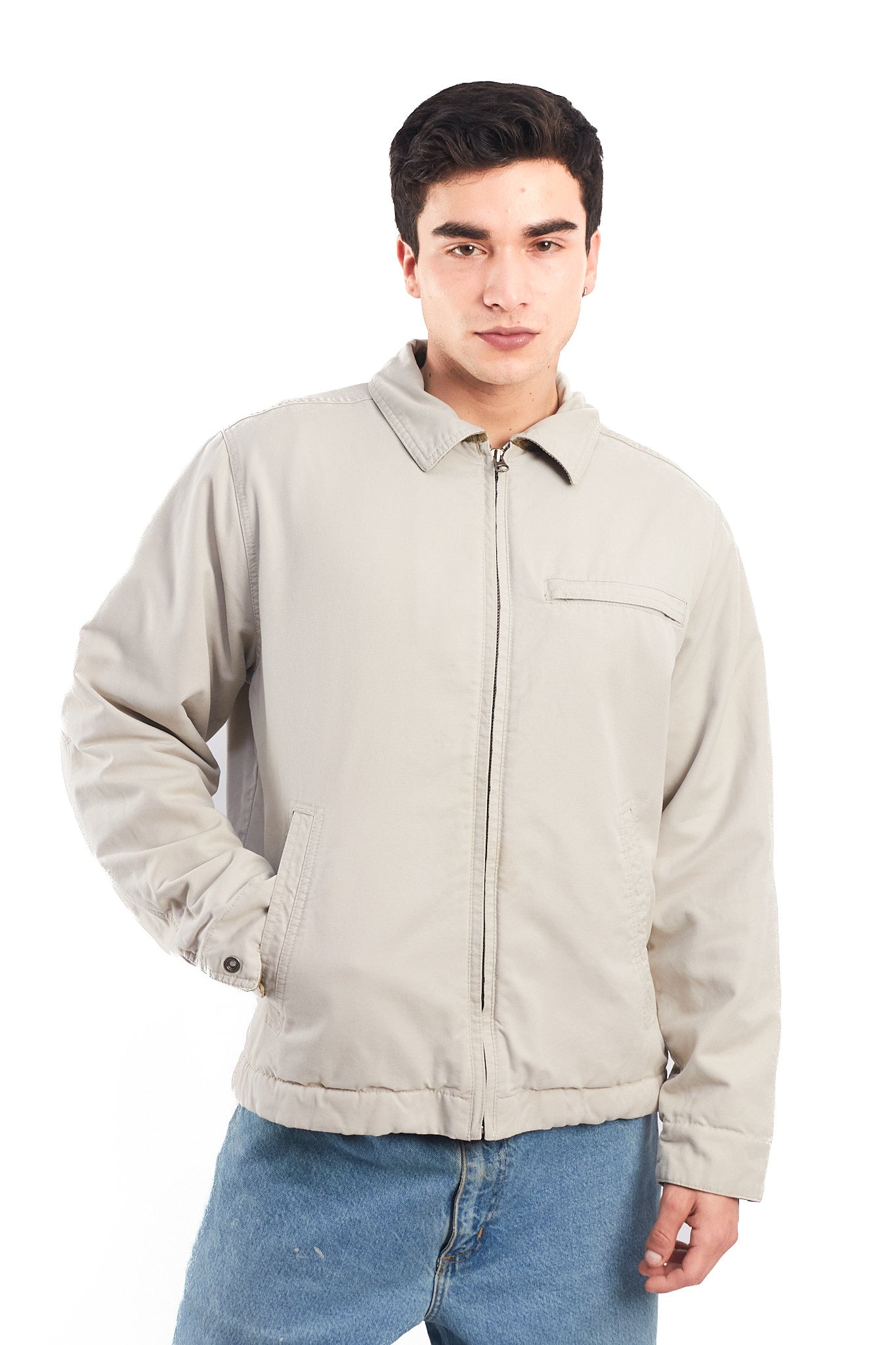 2005 Vintage Tommy Oatmeal Padded Harrington (M)