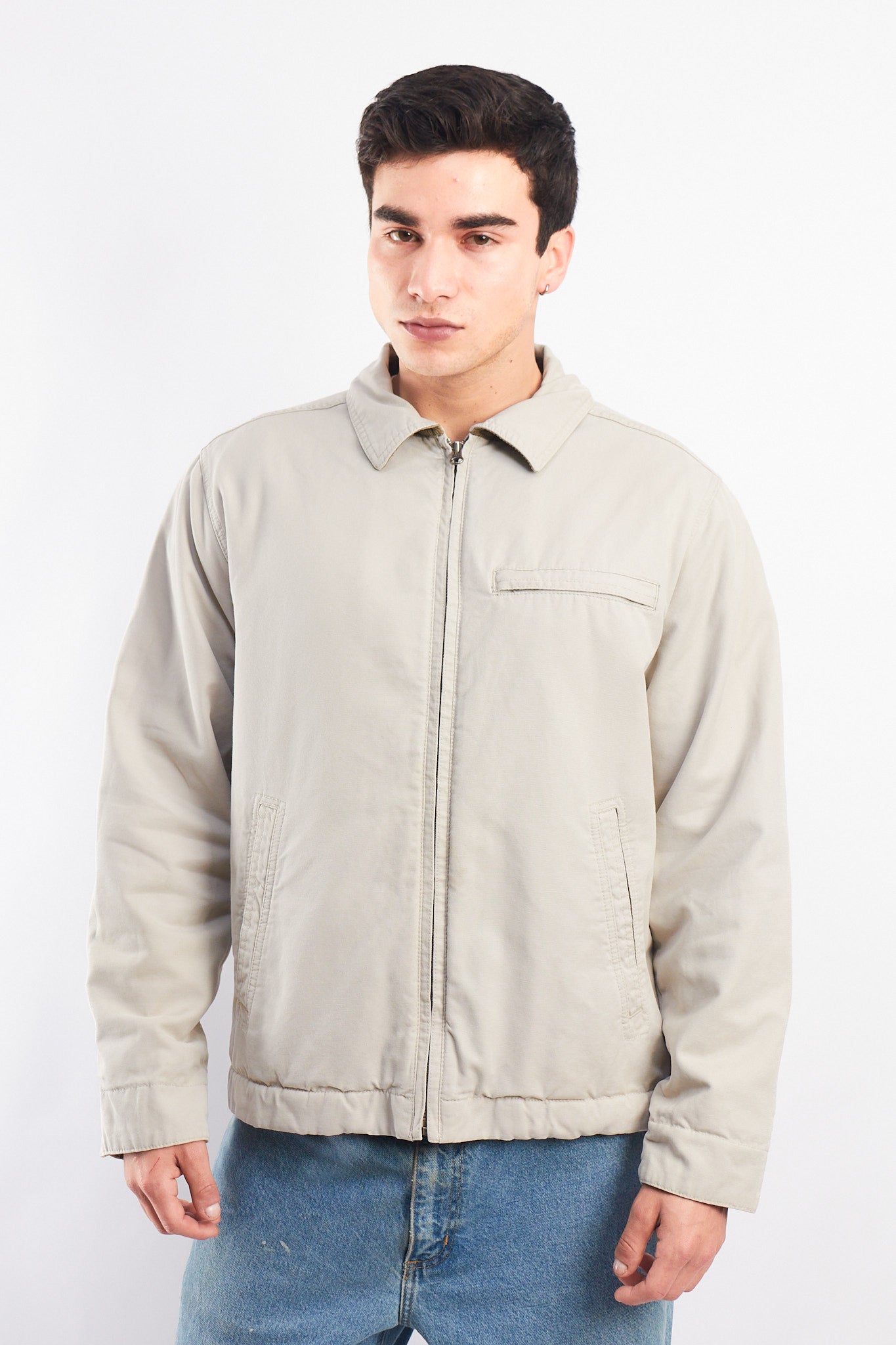 2005 Vintage Tommy Oatmeal Padded Harrington (M)