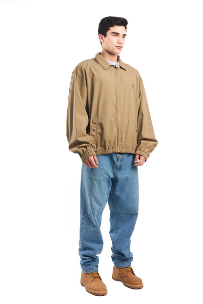 1990 Vintage Tommy Lion Crest Sandstone Harrington Jacket (L/XL)