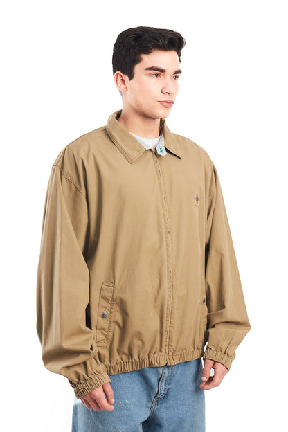 1990 Vintage Tommy Lion Crest Sandstone Harrington Jacket (L/XL)