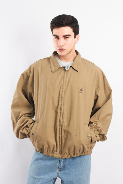 1990 Vintage Tommy Lion Crest Sandstone Harrington Jacket (L/XL)