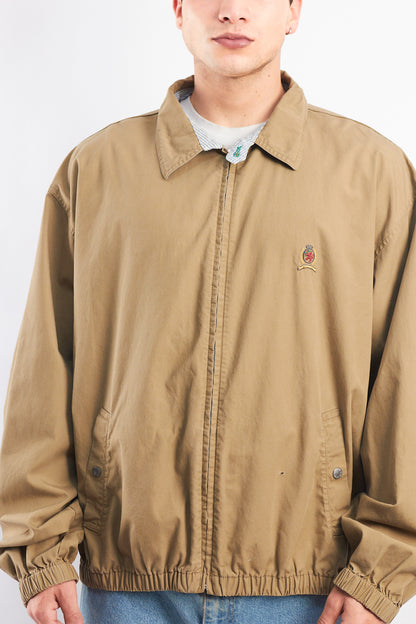 1990 Vintage Tommy Lion Crest Sandstone Harrington Jacket (L/XL)