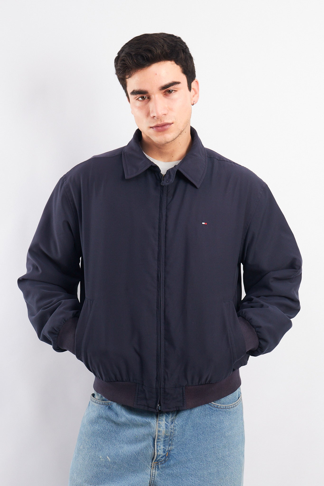 2000 Tommy Hilfiger Navy Harrington Jacket (M/L)