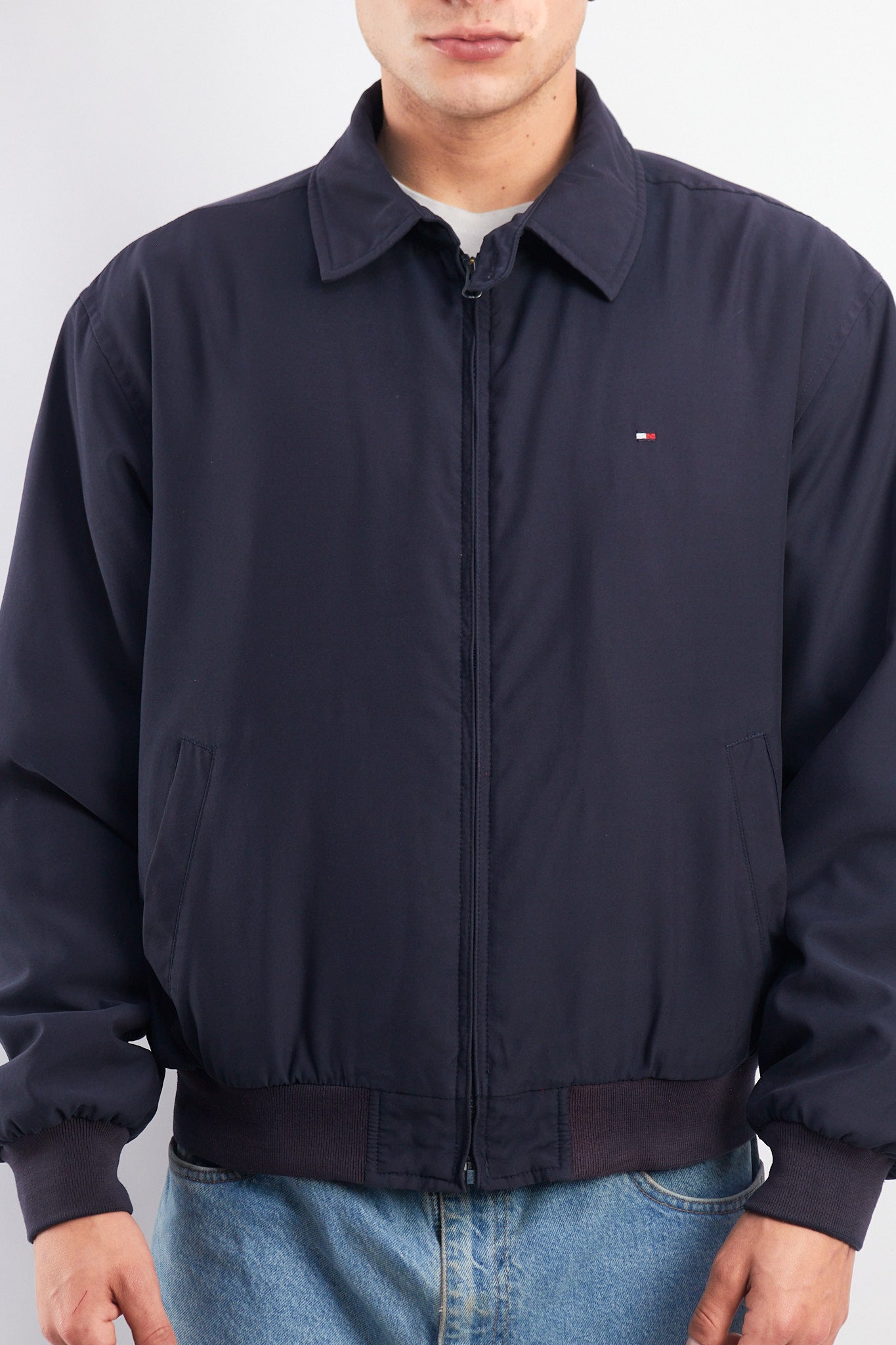2000 Tommy Hilfiger Navy Harrington Jacket (M/L)