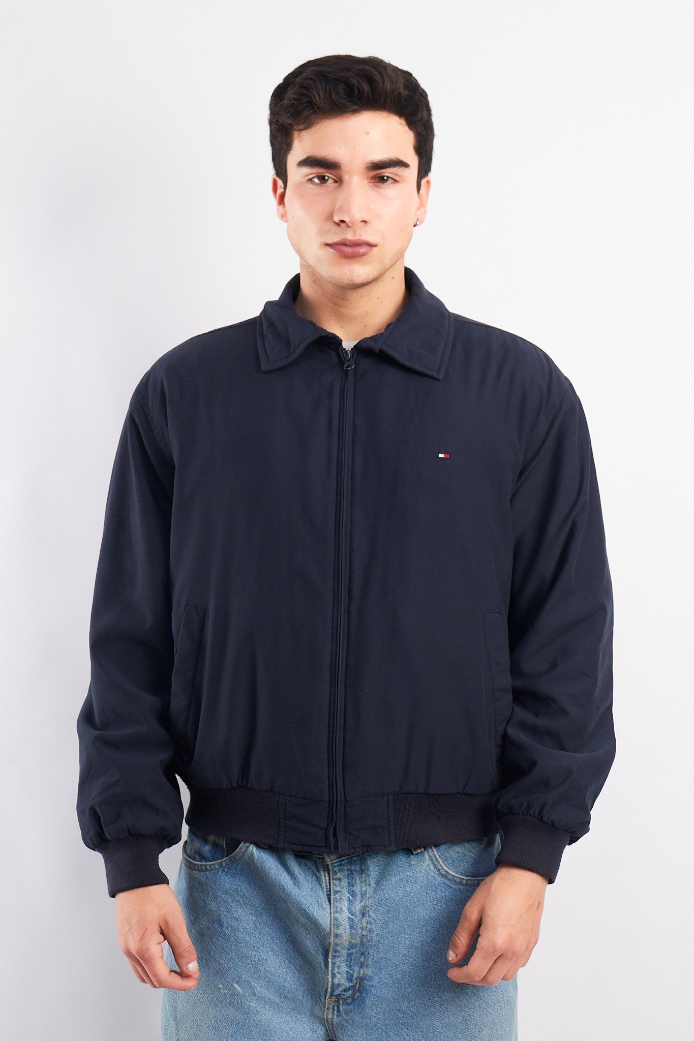 2000 Tommy Hilfilger Navy Harrington Jacket (M)