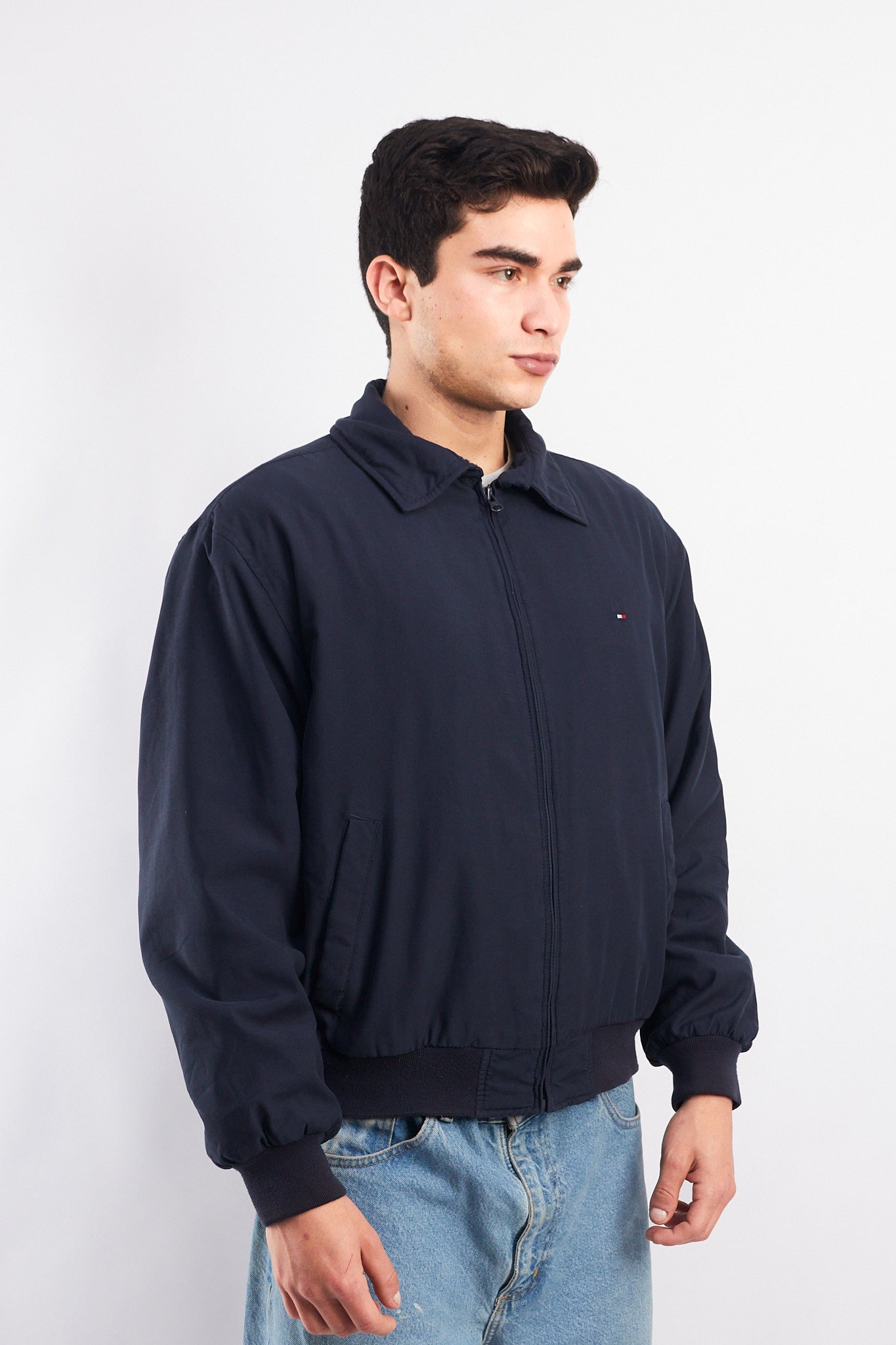 2000 Tommy Hilfilger Navy Harrington Jacket (M)