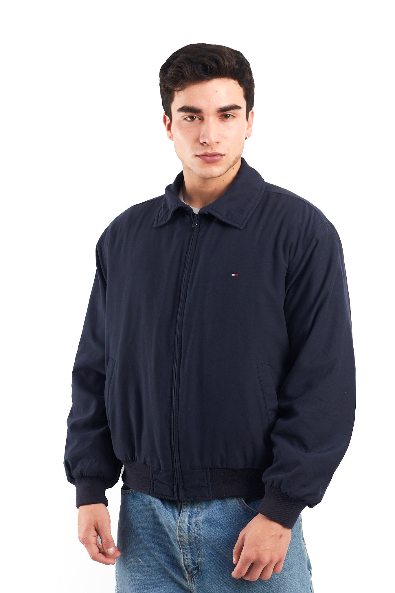 2000 Tommy Hilfilger Navy Harrington Jacket (M)