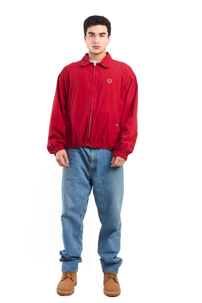 1990 Vintage Tommy Lion Crest Crimson Red Harrington Jacket (M/L)
