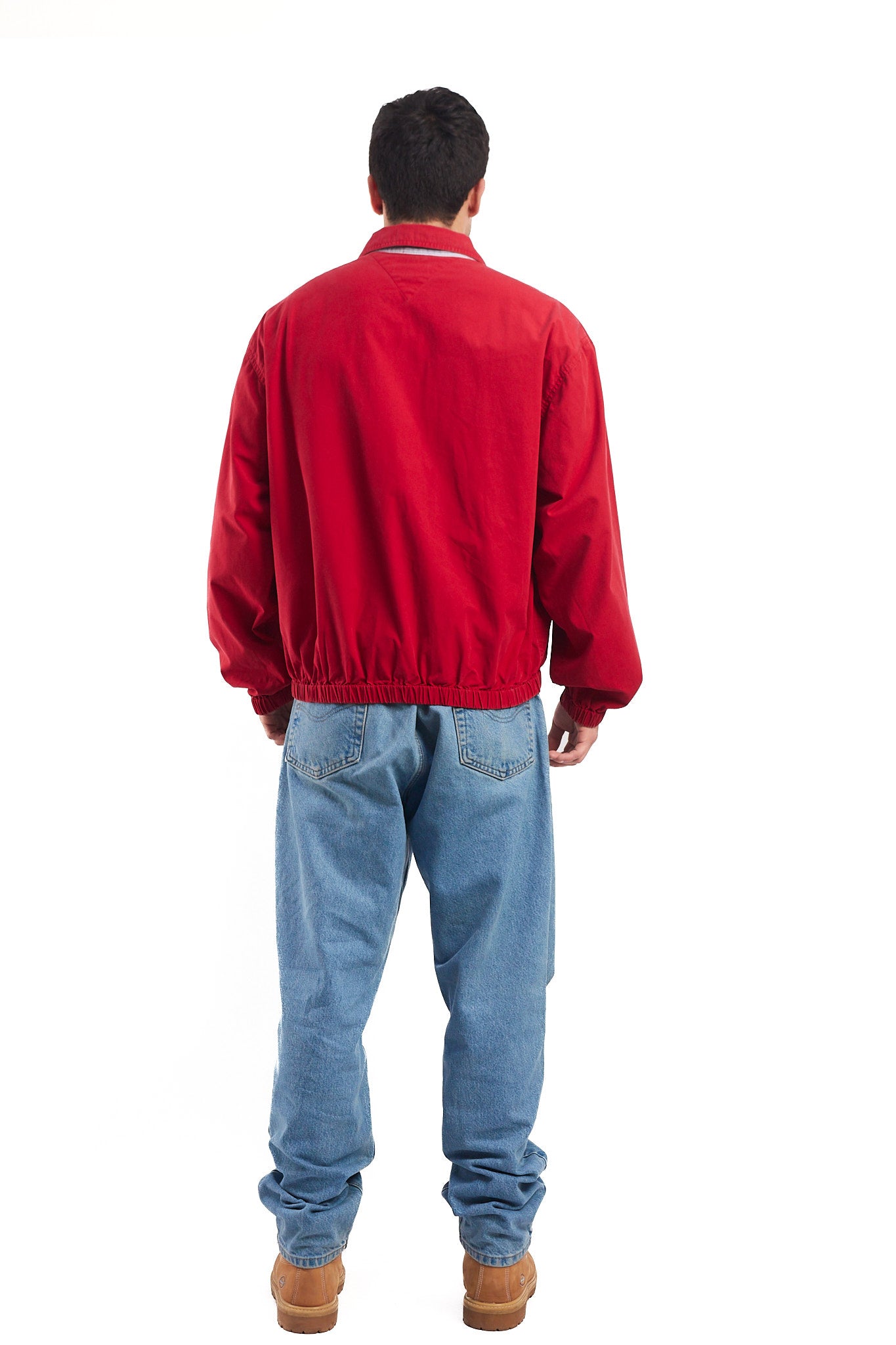 1990 Vintage Tommy Lion Crest Crimson Red Harrington Jacket (M/L)