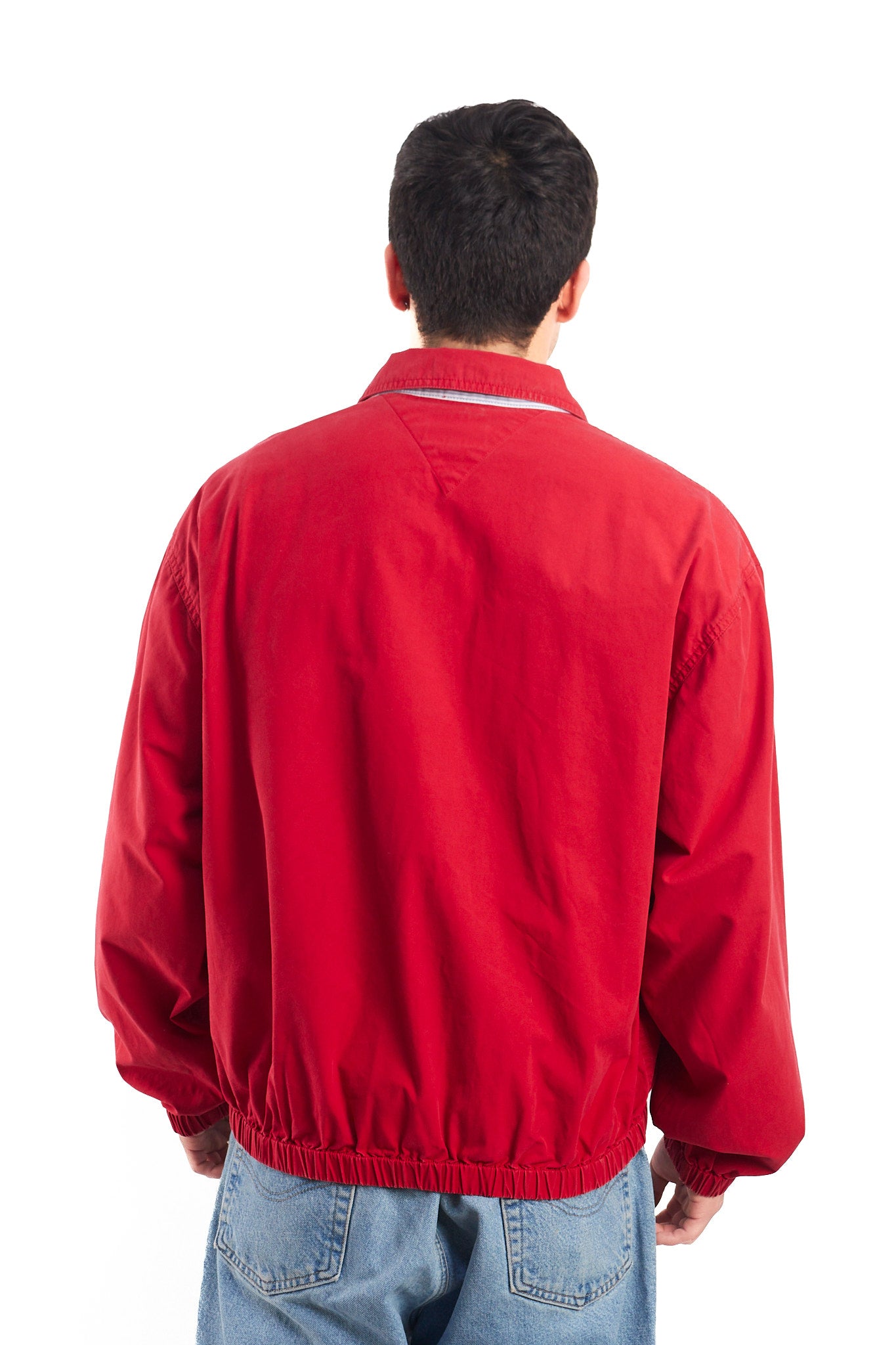 1990 Vintage Tommy Lion Crest Crimson Red Harrington Jacket (M/L)