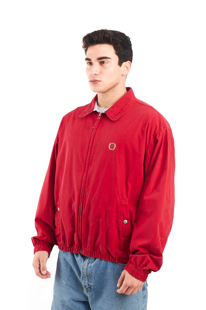 1990 Vintage Tommy Lion Crest Crimson Red Harrington Jacket (M/L)