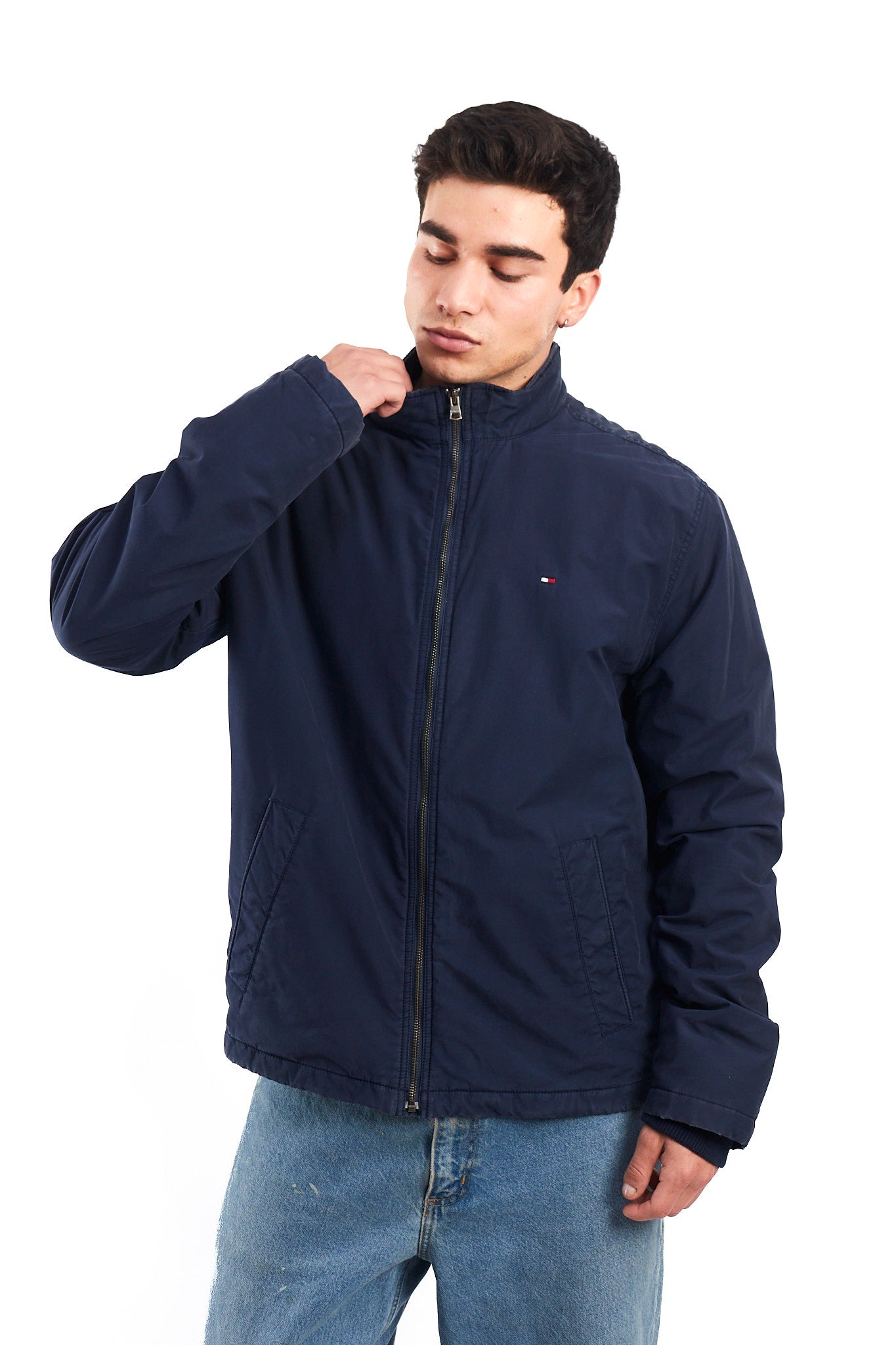 2015 Tommy Hilfiger Navy Padded Harrington Jacket (L/XL)