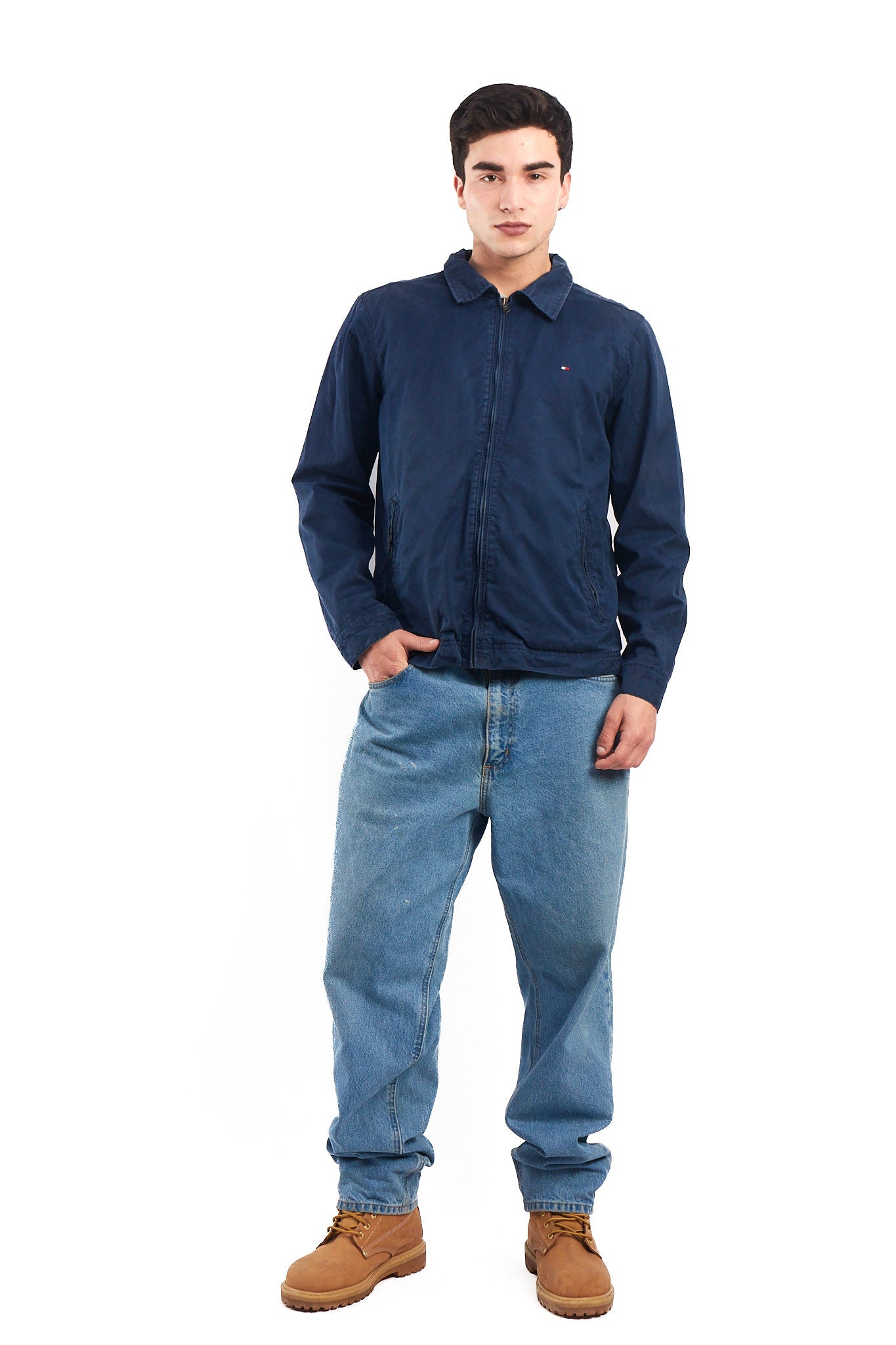 2000 Tommy Hilfiger Navy Harrington Jacket (M)