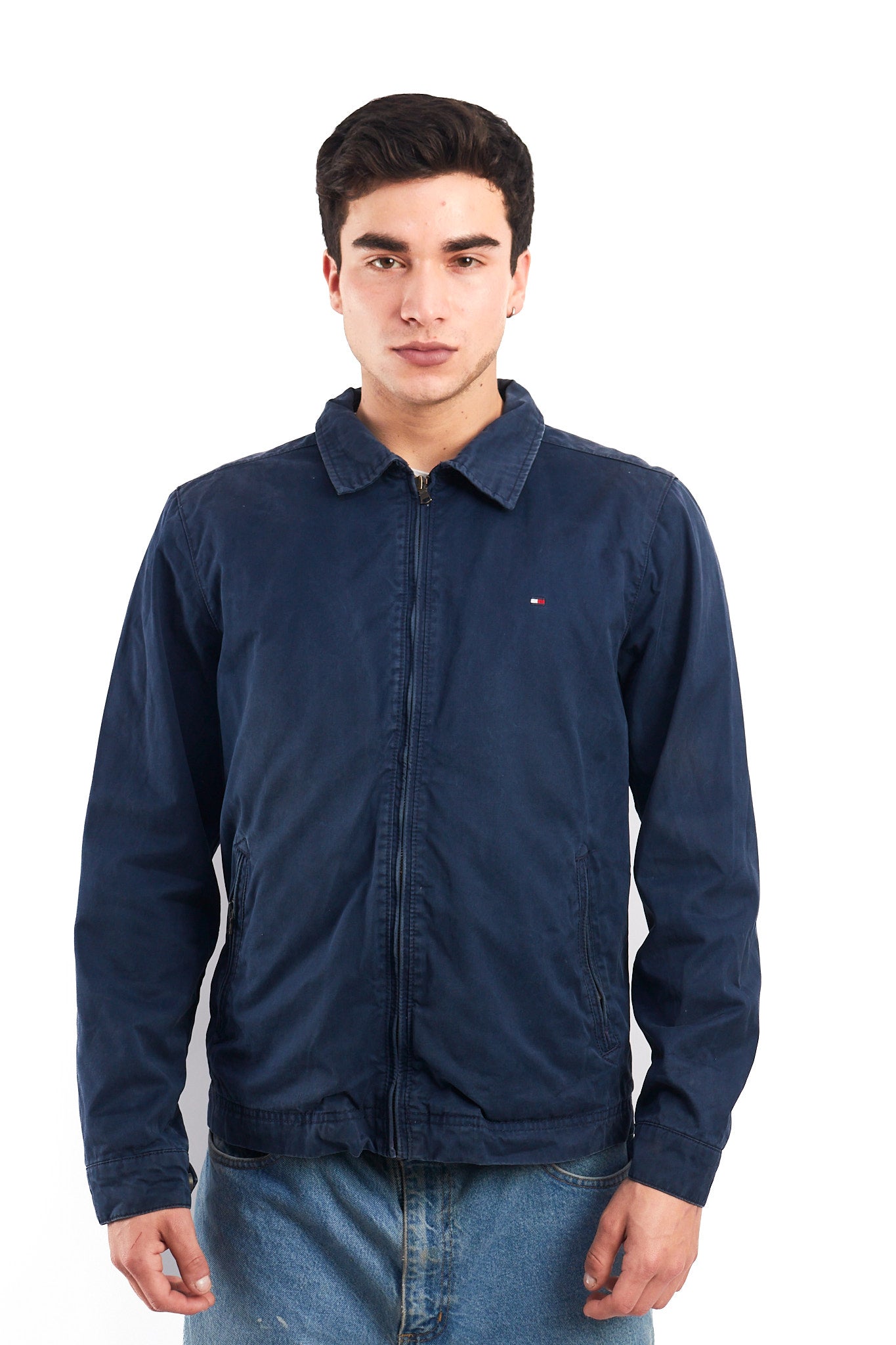2000 Tommy Hilfiger Navy Harrington Jacket (M)