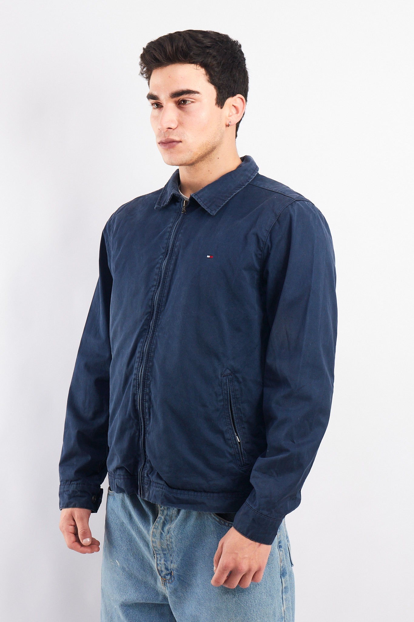 2000 Tommy Hilfiger Navy Harrington Jacket (M)