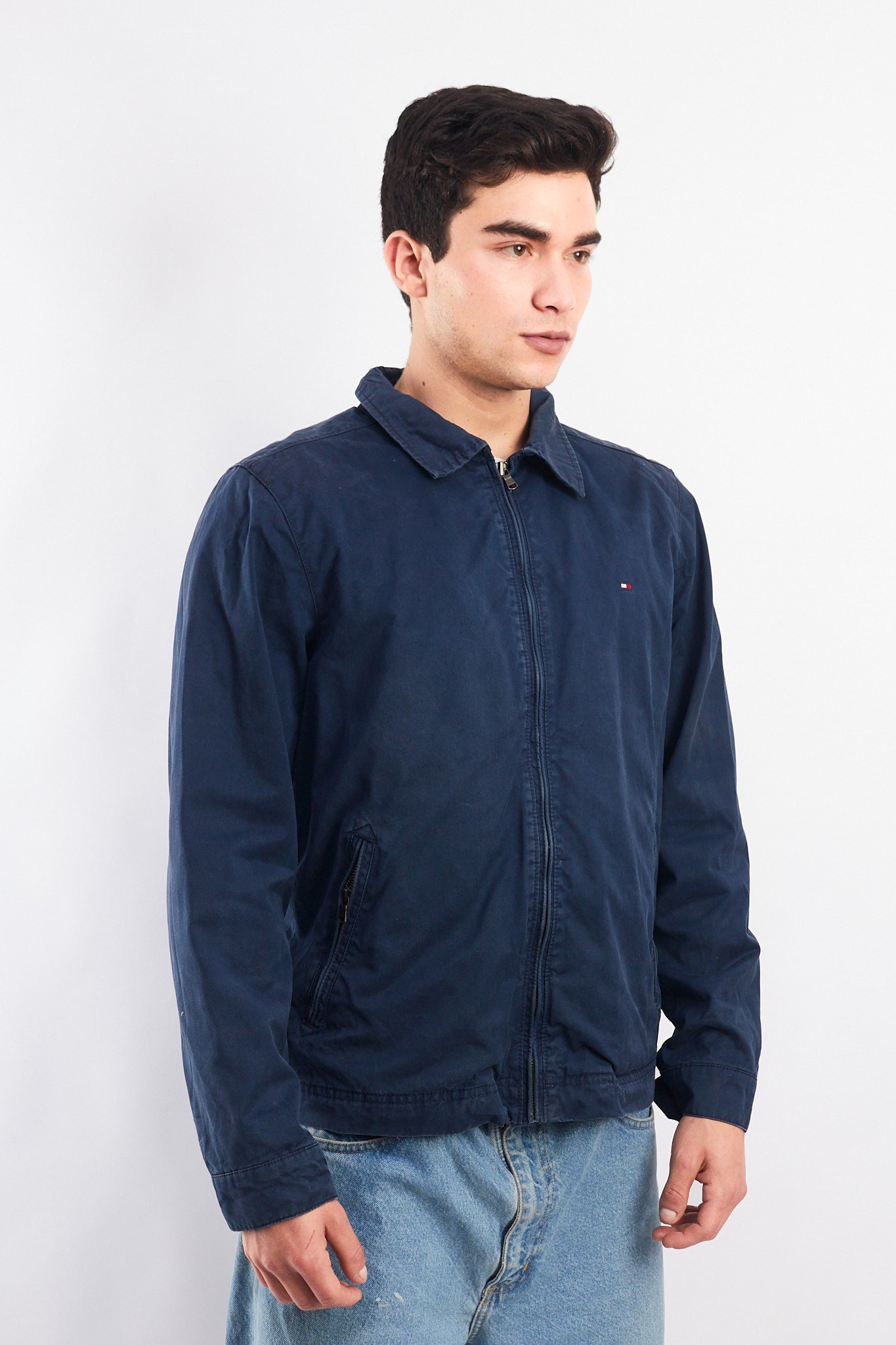 2000 Tommy Hilfiger Navy Harrington Jacket (M)