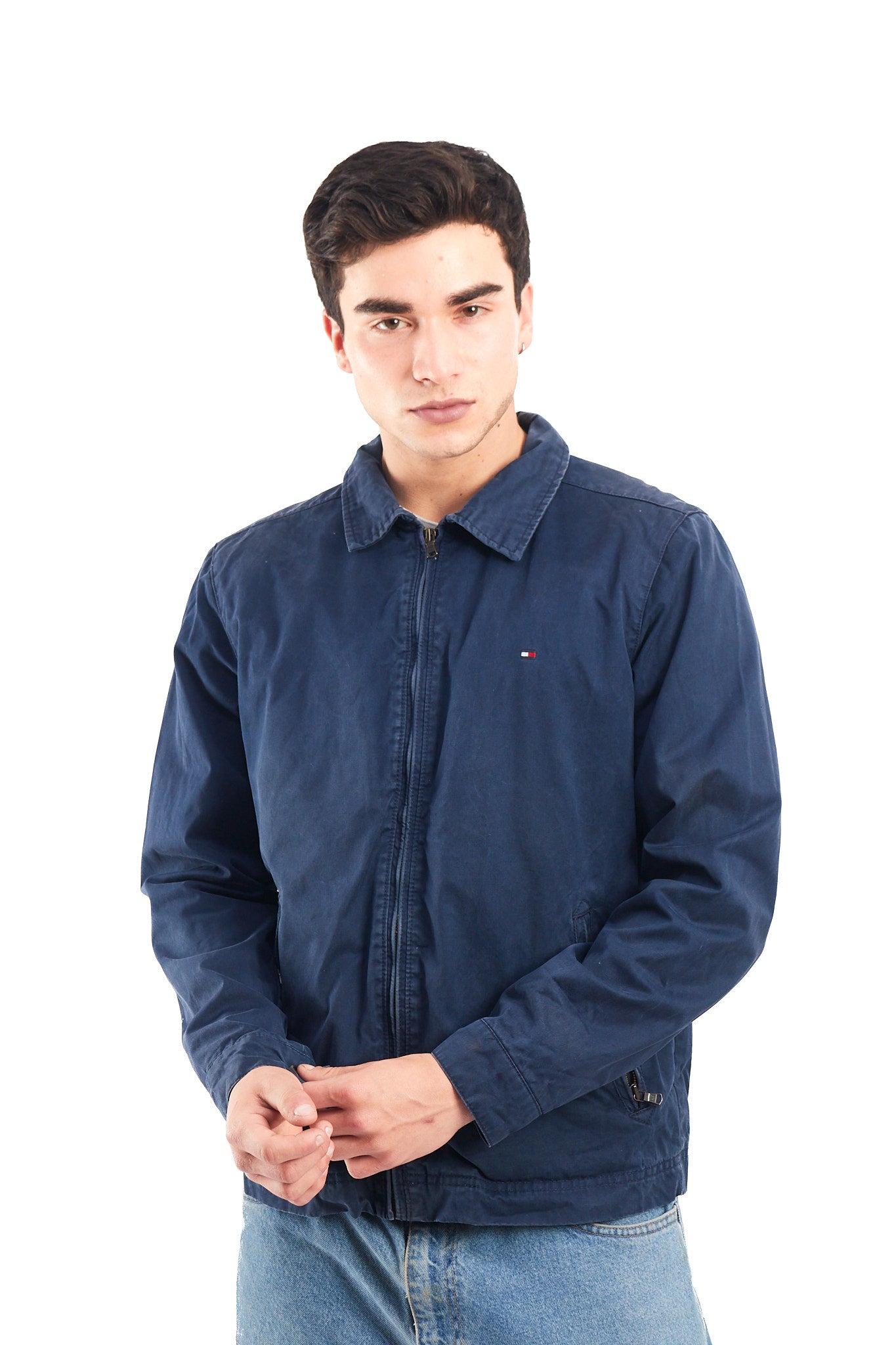 2000 Tommy Hilfiger Navy Harrington Jacket (M)