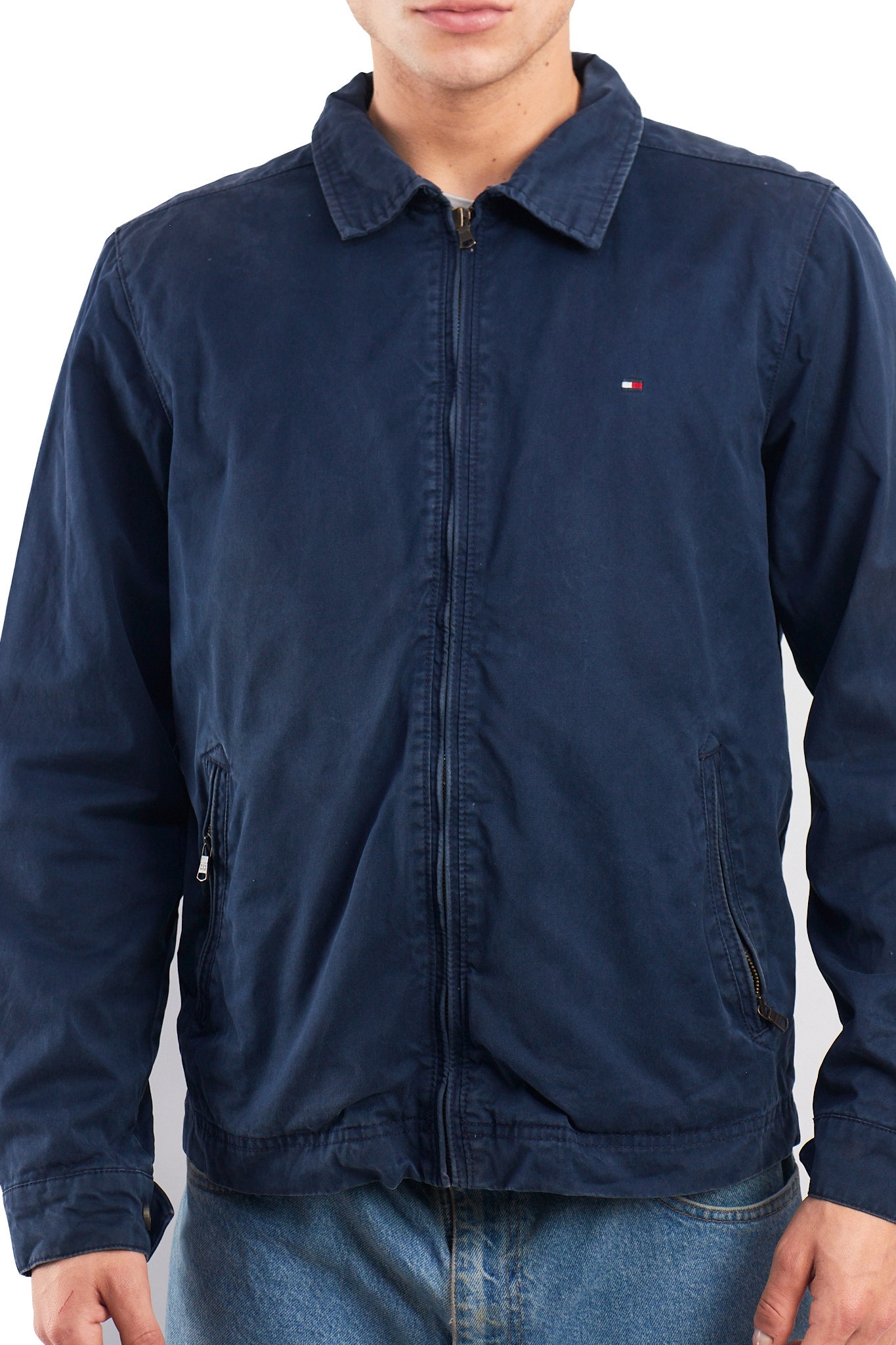 2000 Tommy Hilfiger Navy Harrington Jacket (M)